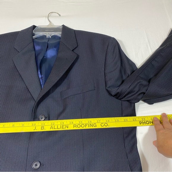 Calvin Klein Pinstripe Wool Blazer Sports Jacket Suit Jacket 40R Men’s N… - Picture 7 of 13